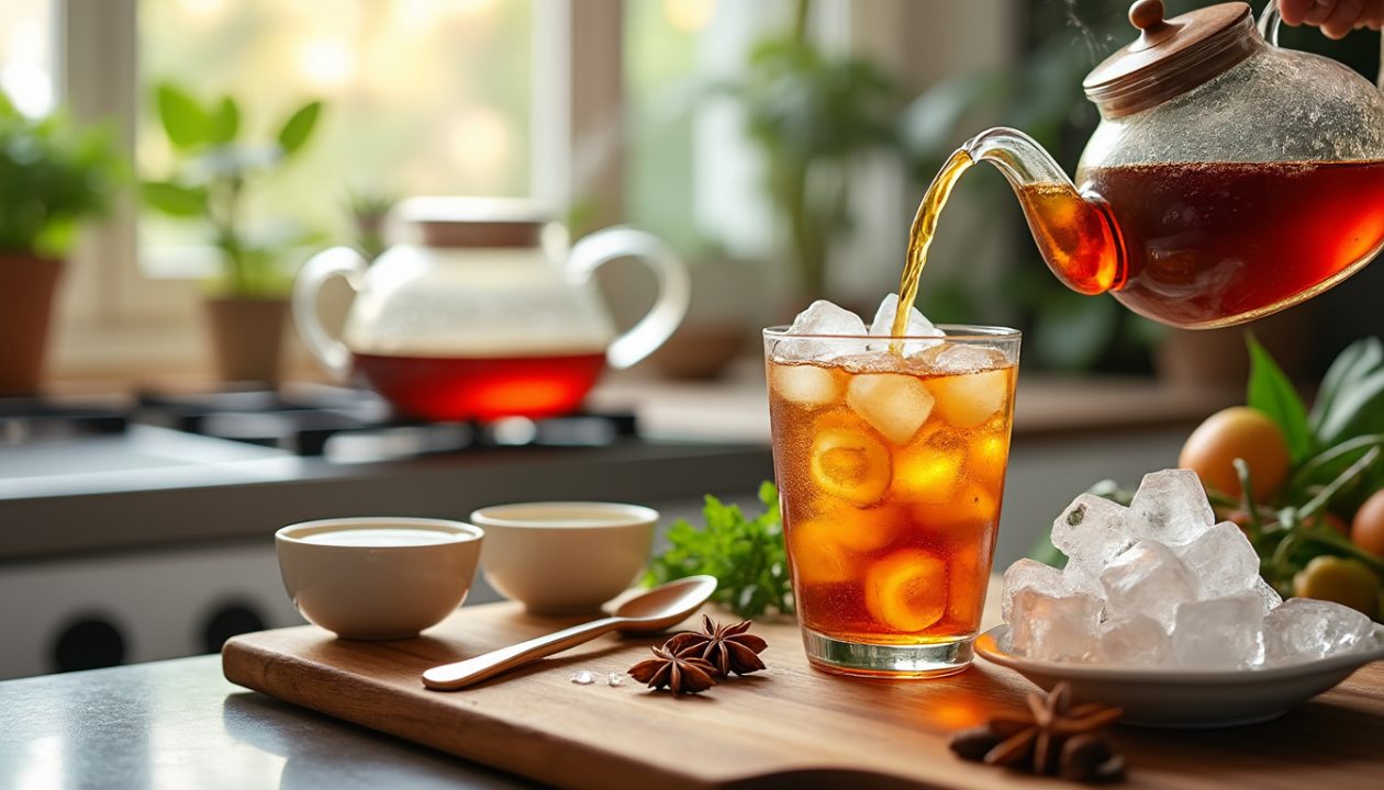 découvrez les secrets de la préparation du thé thaï glacé avec notre guide pas à pas. apprenez à réaliser cette délicieuse boisson rafraîchissante, idéale pour les journées chaudes, en alliant techniques traditionnelles et astuces savoureuses. parfait pour épater vos invités !